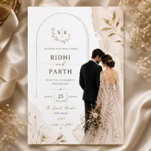 Graceful Union Invite Personalized Wedding Invitation